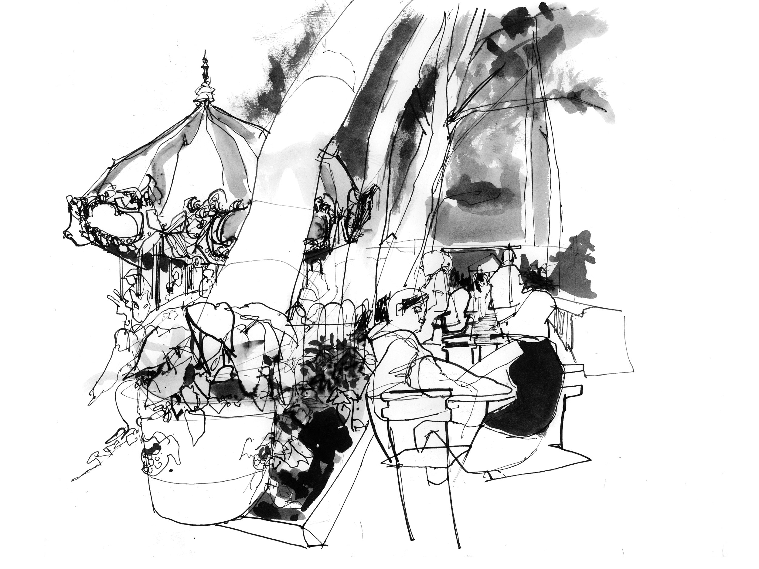 Bryant Park carousel - Studio 1482 Illustration